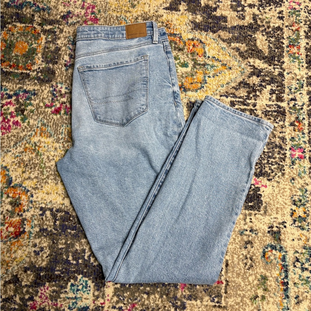 American Eagle Outfitters Light Blue Straight Leg Skinny Jeans